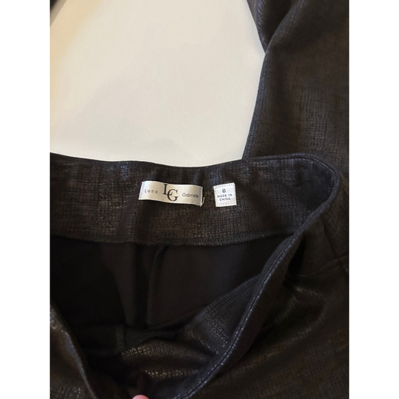 Lena Gabrielle Women's Black Textured Pants Size 6 - Picture 8 of 9